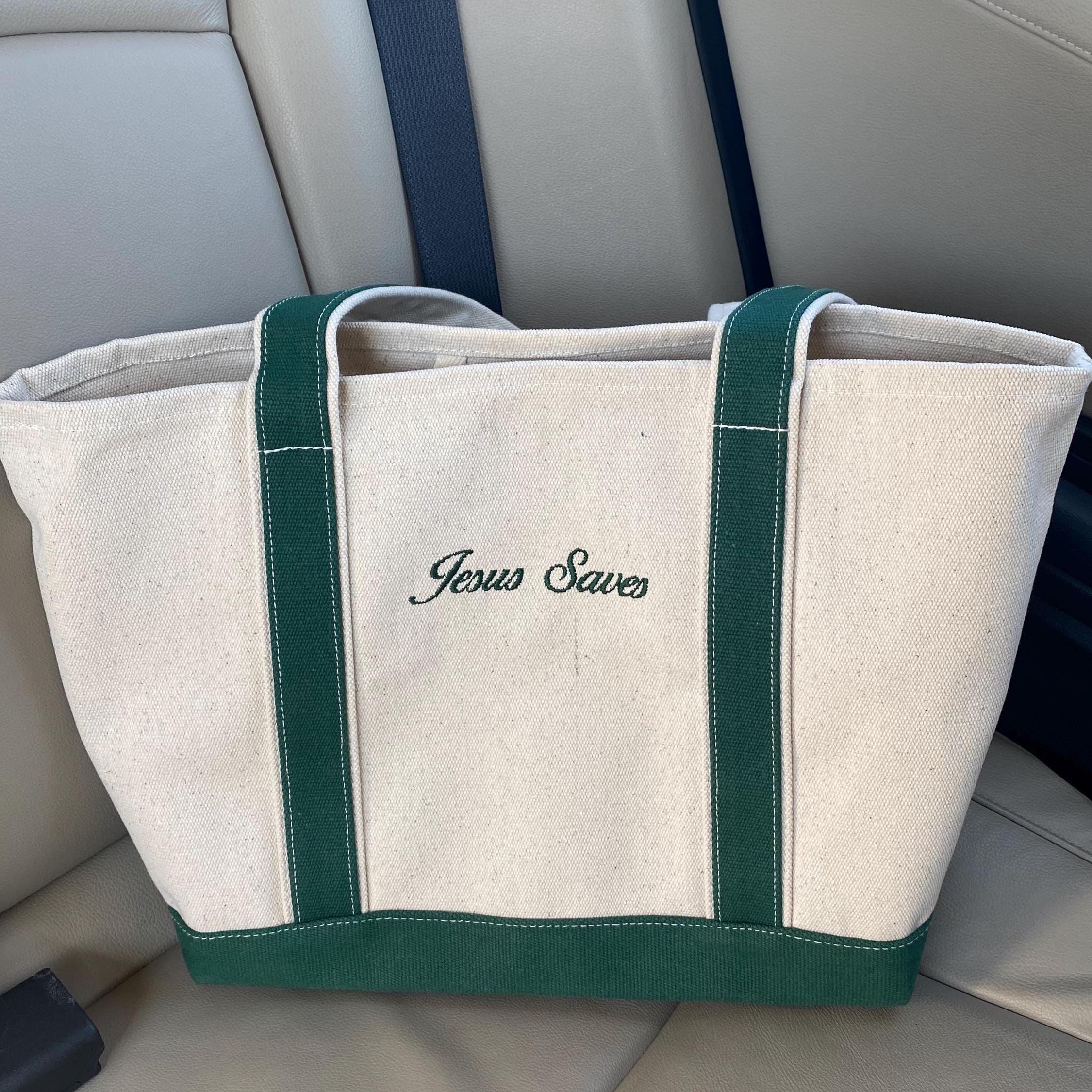 Jesus Saves, Canvas Tote