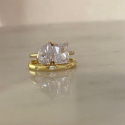 Purity Ring Stack, Elegant Double Stone and Precious in His Sight Purity Ring Stack