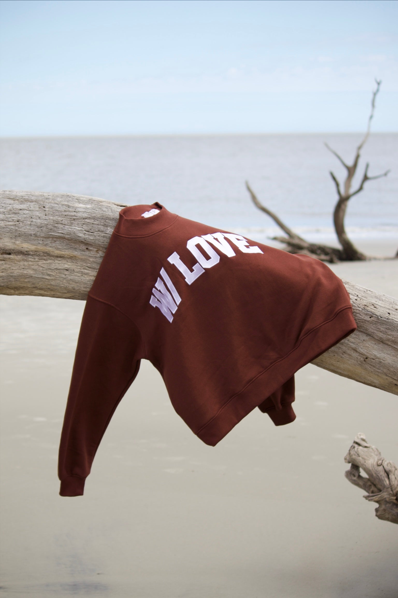 W/ LOVE Brown Mockneck