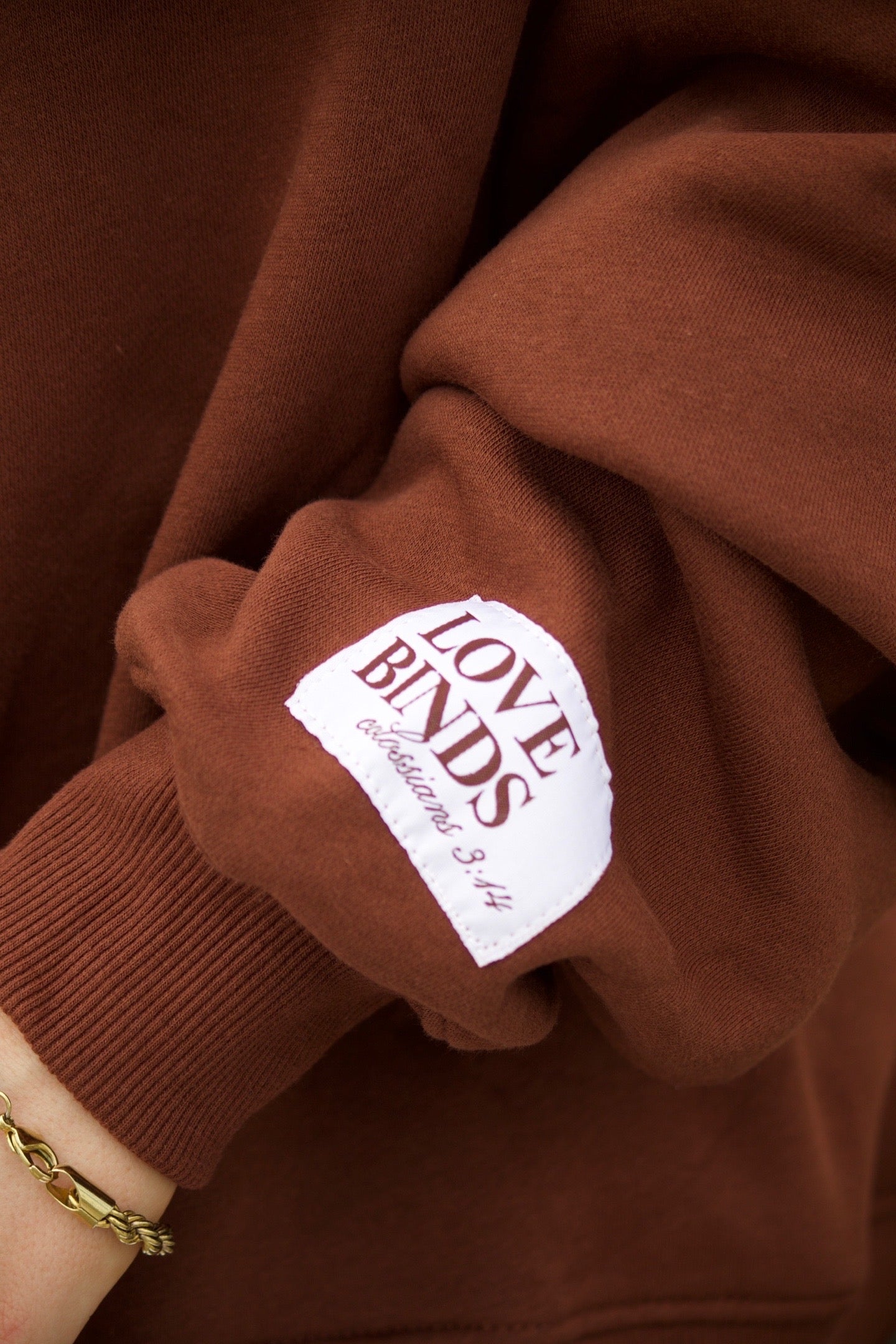 W/ LOVE Brown Mockneck