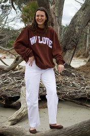 W/ LOVE Brown Mockneck