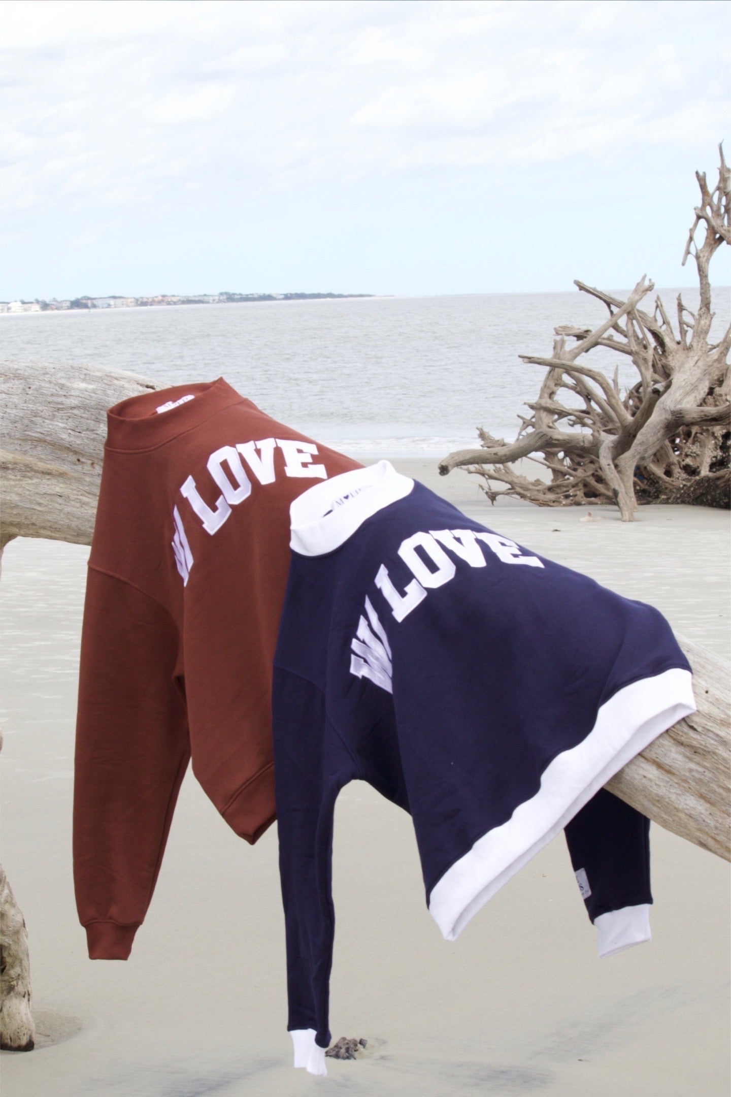 W/ LOVE Brown Mockneck