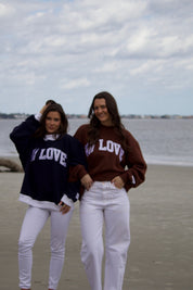 W/ LOVE Brown Mockneck