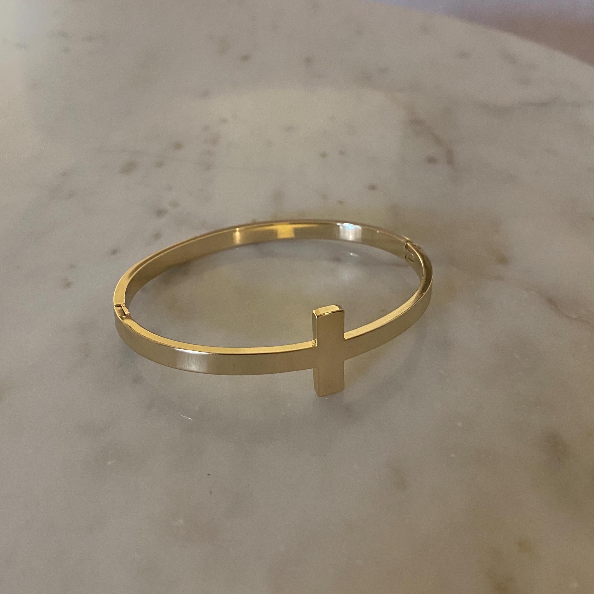 Great is His Faithfulness Gold Cuff