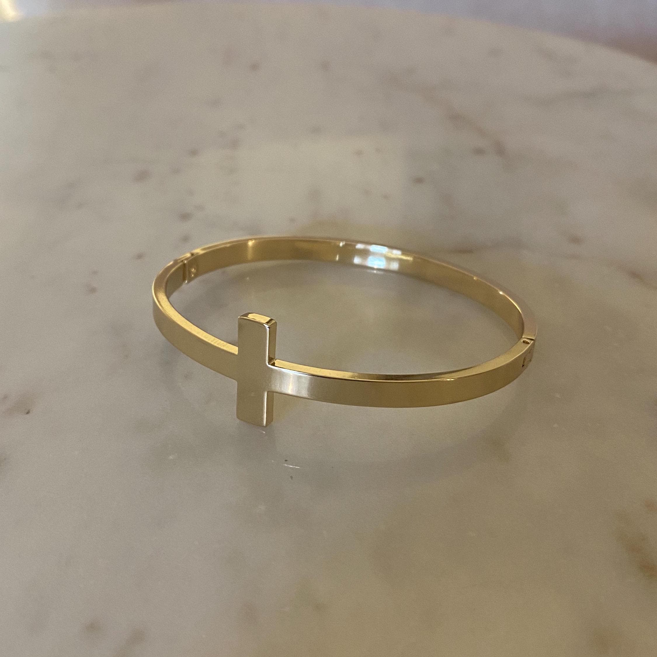 Great is His Faithfulness Gold Cuff